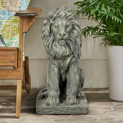 🦁 Majestic Guardian Lion Statue – Elevate Your Outdoor Décor! 🦁