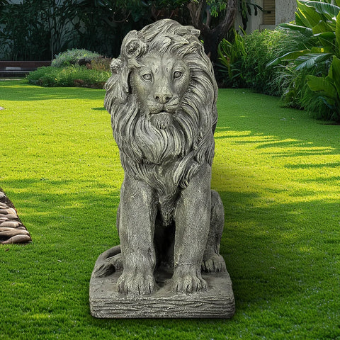 🦁 Majestic Guardian Lion Statue – Elevate Your Outdoor Décor! 🦁