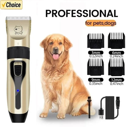 Dog Professional Hair Clipper - USB Rechargeable Grooming Trimmer