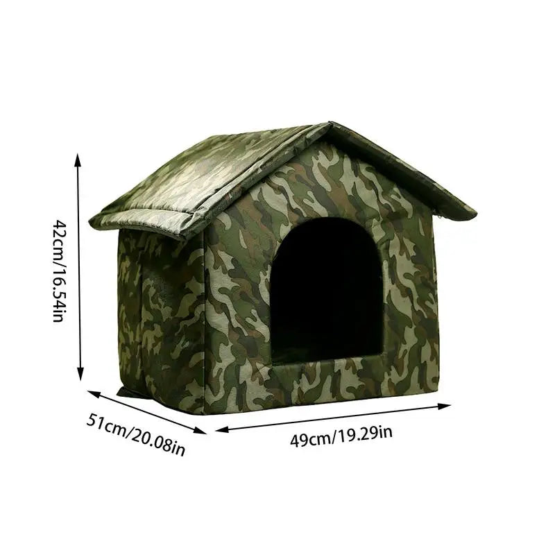 🏡 Waterproof Outdoor Cat House – Warm, Cozy & Weatherproof Shelter! ❄️☔🐾