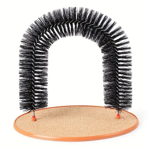 Self-Grooming Cat Toy Arch with Brush