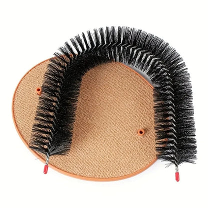 Self-Grooming Cat Toy Arch with Brush