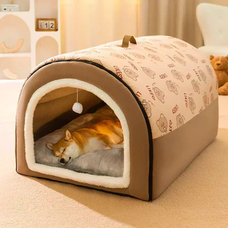 🐶 Cozy & Warm Winter Dog Kennel – The Ultimate Comfort for Your Pet! 🏡❄️