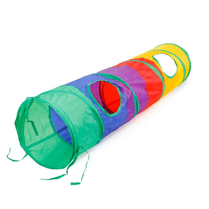 Foldable breathable cat play tunnel toy