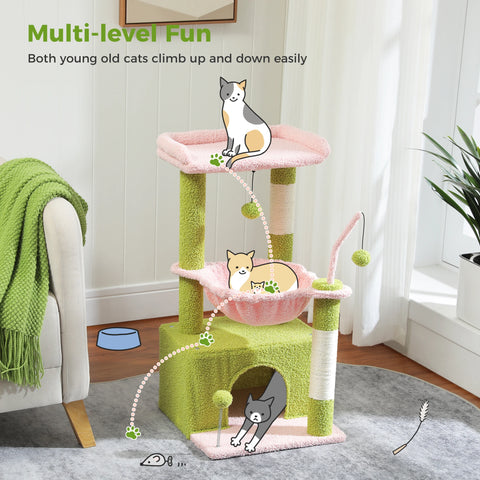 🌵 4-in-1 Cactus Cat Tree – Play, Scratch & Relax!