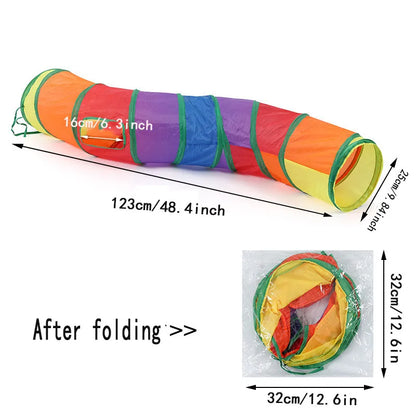 Foldable Cat Tunnel - S-T-Y Pass Play Toy for Indoor Cats