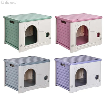 Cat Houses & Condos Rainproof Shelter Stray Four Seasons Cozy House for Small Pets Outdoor Kitten Nest