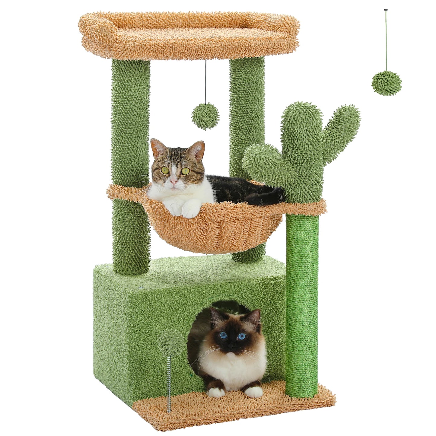 🌵 4-in-1 Cactus Cat Tree – Play, Scratch & Relax!