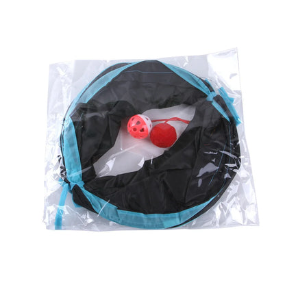 Foldable breathable cat play tunnel toy