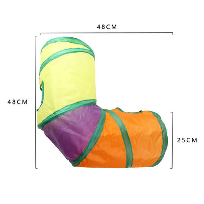 Foldable breathable cat play tunnel toy