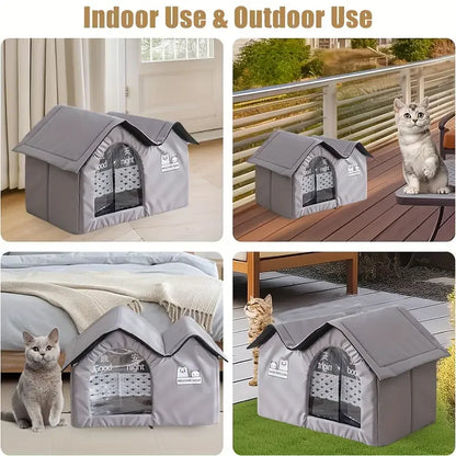 Cozy & Weatherproof Outdoor Cat House – Safe Shelter for Feral Cats! 🏡❄️☔