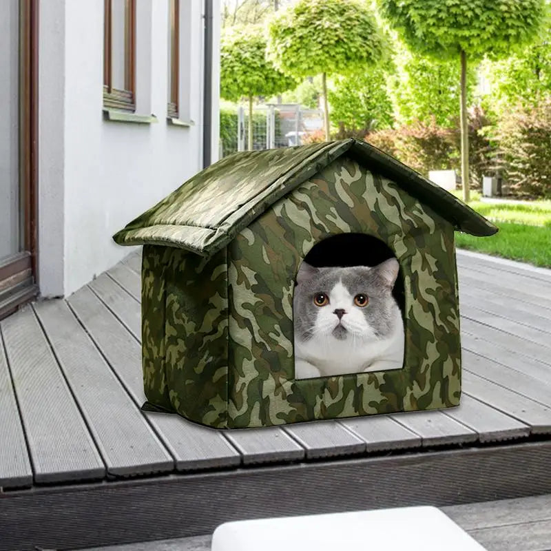 🏡 Waterproof Outdoor Cat House – Warm, Cozy & Weatherproof Shelter! ❄️☔🐾