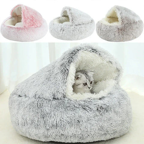 2-in-1 Round Cat Bed & Dog Basket