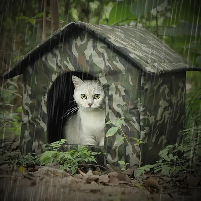 🏡 Waterproof Outdoor Cat House – Warm, Cozy & Weatherproof Shelter! ❄️☔🐾