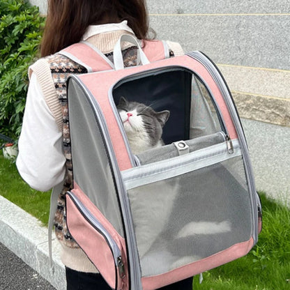 Breathable Canvas Cat & Dog Travel Backpack