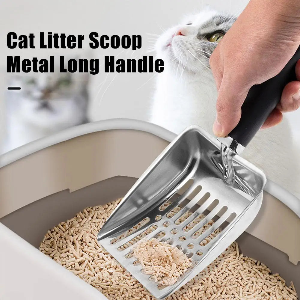 Metal Long Handle Cat Litter Scoop Tool