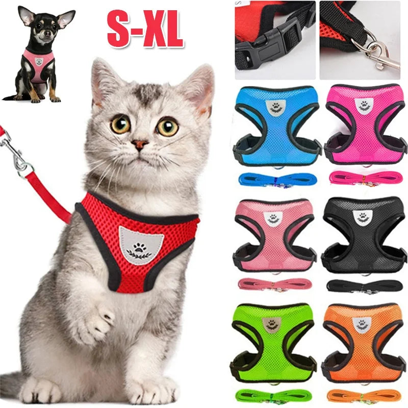 Adjustable Cat/Dog Harness with Leash