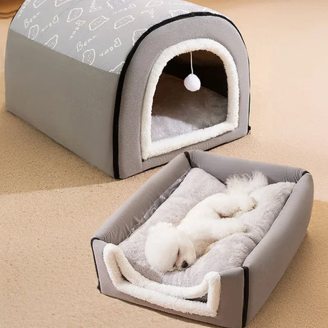 🐶 Cozy & Warm Winter Dog Kennel – The Ultimate Comfort for Your Pet! 🏡❄️