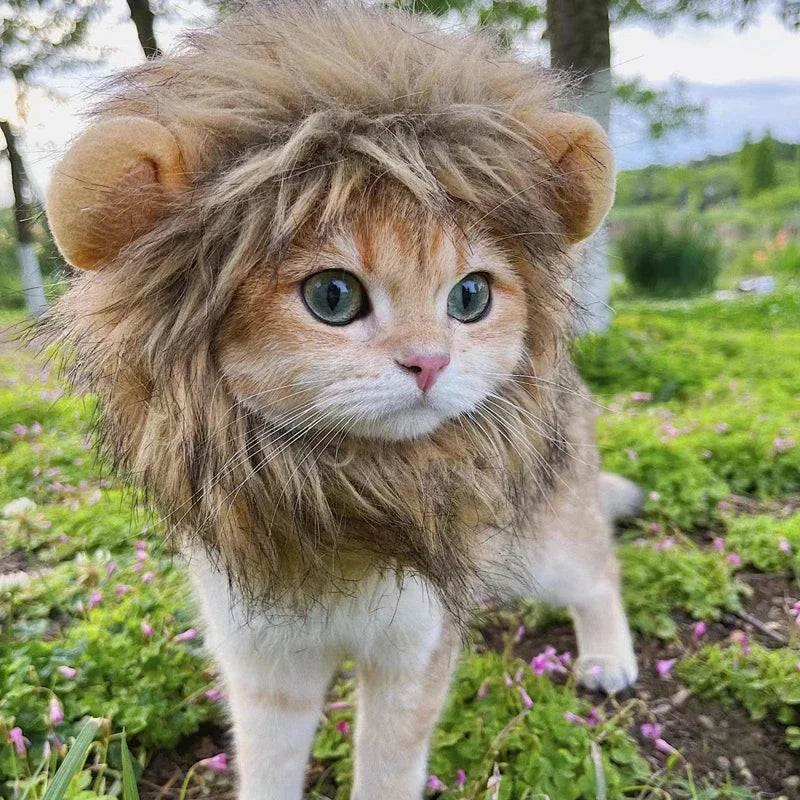 Cute Lion Mane Hat for Pets Cosplay