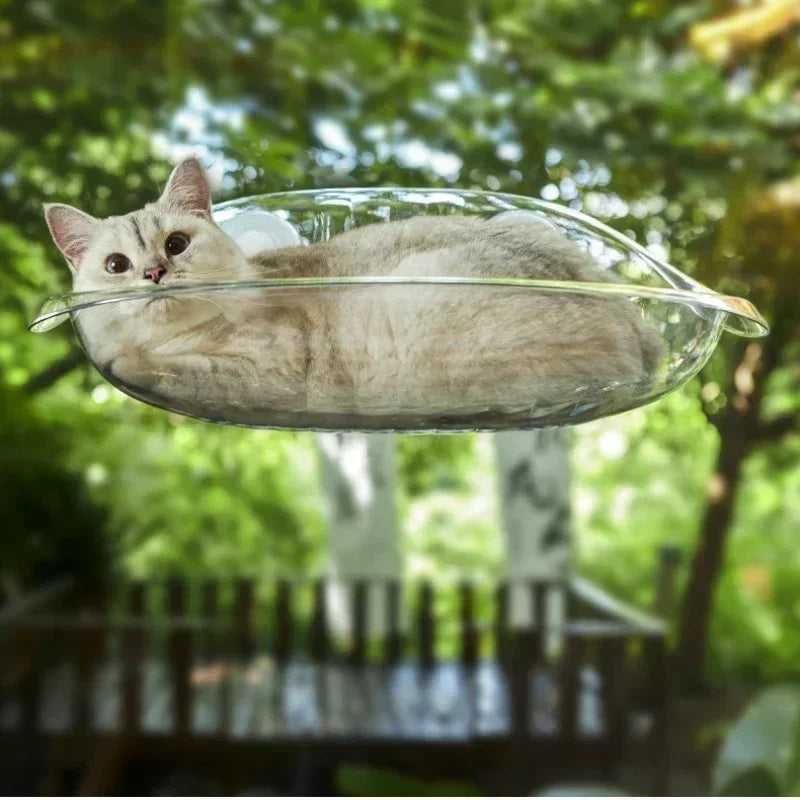 🌞 Floating Cat Hammock – Cozy Window Perch for Sunbathing!