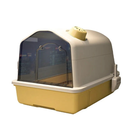 Cat litter box: large, fully enclosed, odorless