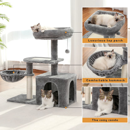 🐾 Cozy Cat Tower – Ultimate Play & Rest Spot for Small Cats!