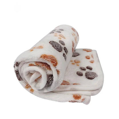 Soft, warm pet blanket with cute cartoon design