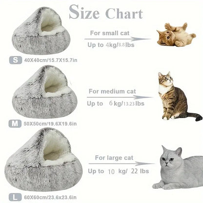 2-in-1 Round Cat Bed & Dog Basket