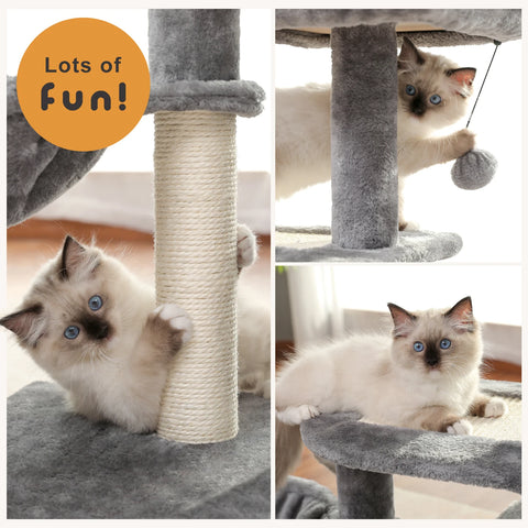 🐾 Cozy Cat Tower – Ultimate Play & Rest Spot for Small Cats!