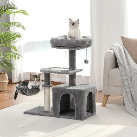 🐾 Cozy Cat Tower – Ultimate Play & Rest Spot for Small Cats!