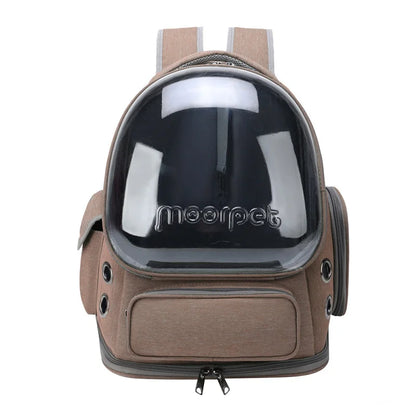 Eco-Friendly Transparent Cat Carrier Backpack - Stylish & Breathable Travel Companion