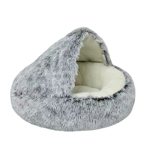 Warm plush cat bed for small pets