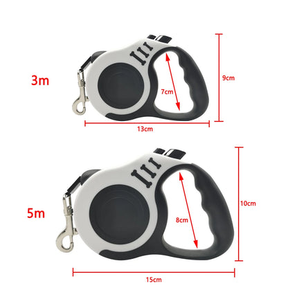 Durable retractable nylon dog leash for all sizes