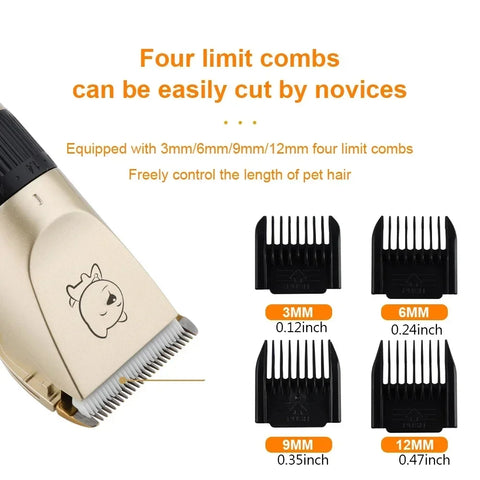 Dog Professional Hair Clipper - USB Rechargeable Grooming Trimmer