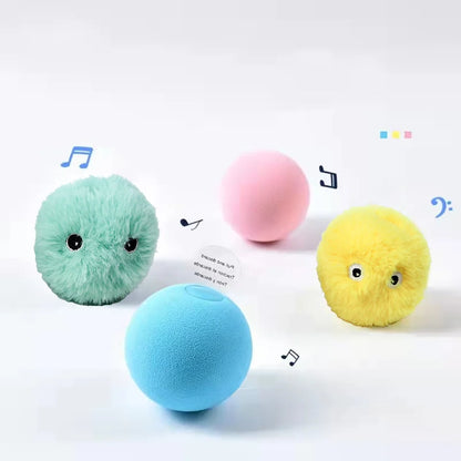 Interactive Plush Cat Toy Ball with Sound