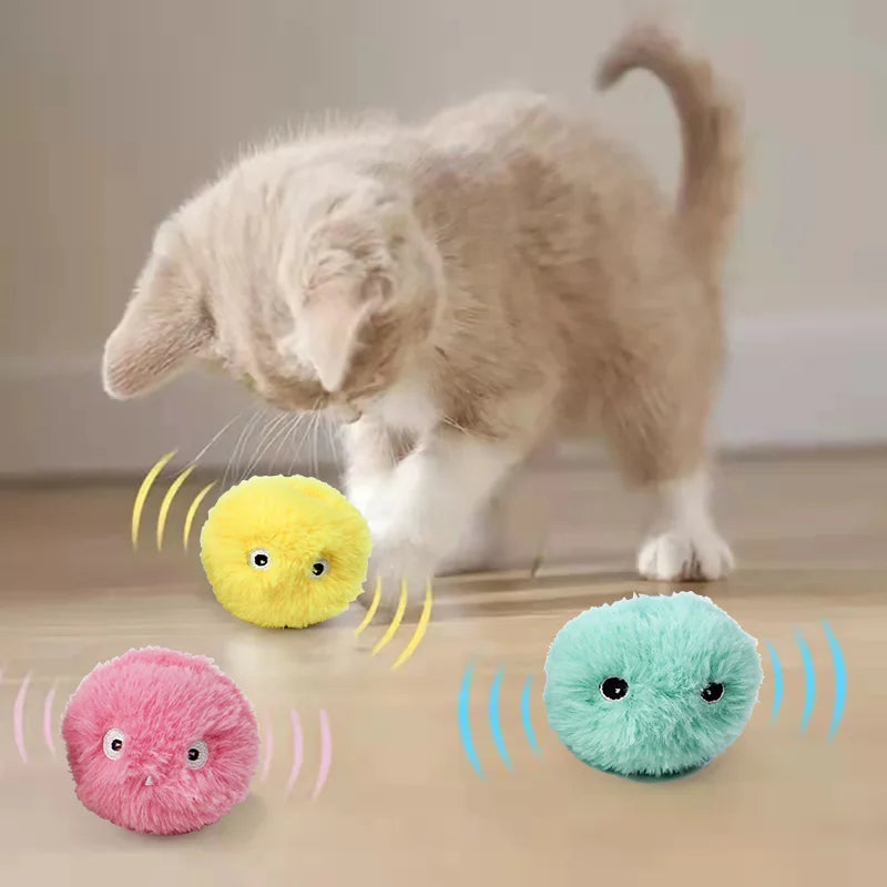 Interactive Plush Cat Toy Ball with Sound