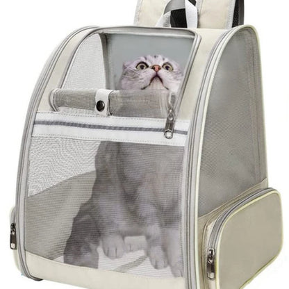 Breathable Canvas Cat & Dog Travel Backpack