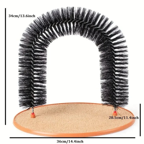 Self-Grooming Cat Toy Arch with Brush