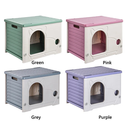 Cat Houses & Condos Rainproof Shelter Stray Four Seasons Cozy House for Small Pets Outdoor Kitten Nest